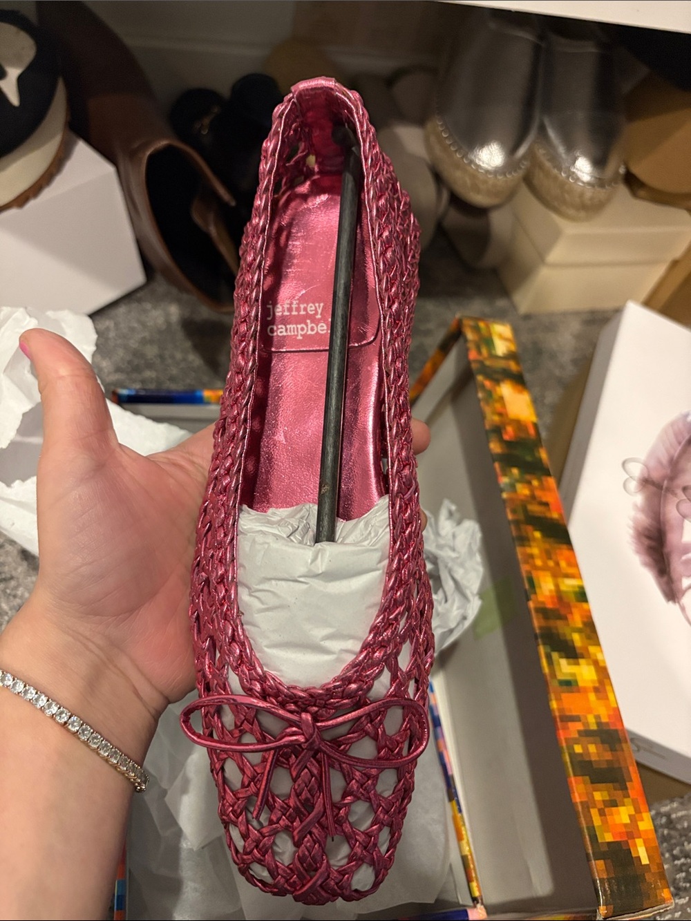 Jeffrey Campbell Braided Bow Ballet Flat — Raspberry Pink